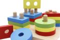 wooden shapes for kids Wooden Puzzle Toddler Toys Shapes Sorter Preschool Geometric Blocks Stacking Games for Kids Geometric Shape Sorter Wooden Puzzles Teaching Geometric Shape Cognitive Matching. 