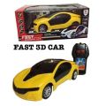 Remote Controlled Fast Modern Car 3D Light for Kids. 