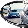 2pcs Car 360 Degree Wide Angle Round Convex Mirror Small Round Side  Parking Mirror. 