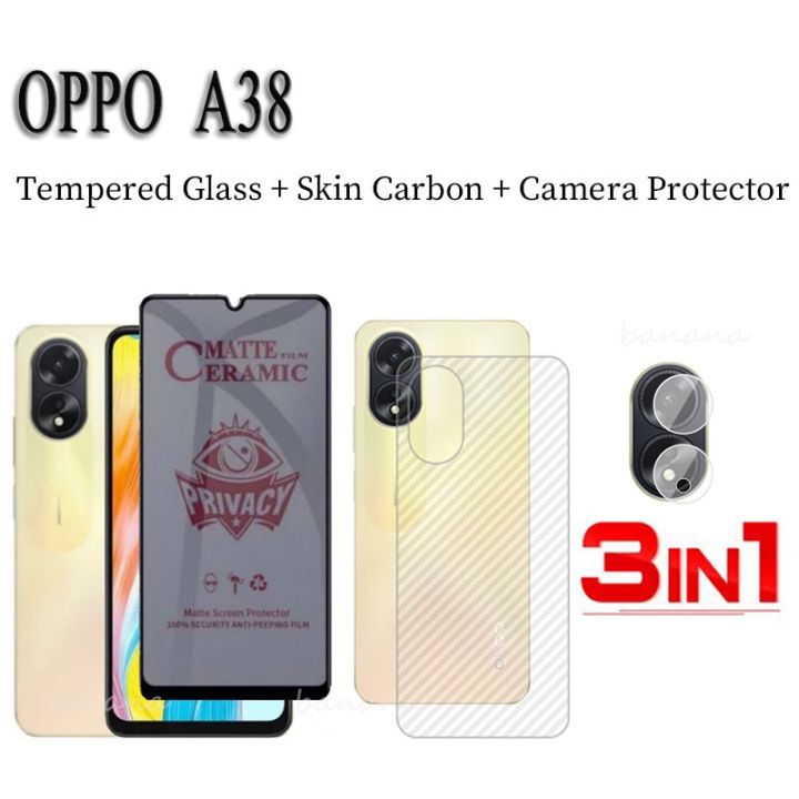 OPPO A38/A98/A78/A58 Anti-Spy Privacy Tempered Glass Screen Protector | Full Coverage and Anti-Oil