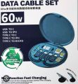 Shopping Fever   Branded Extreme 60 Watt Fast Charging Cable Set Type-C Micro USB Mobile Phone Data Cable USB Charger Set Storage Box Suitable For Huawei Xiaomi Apple. 