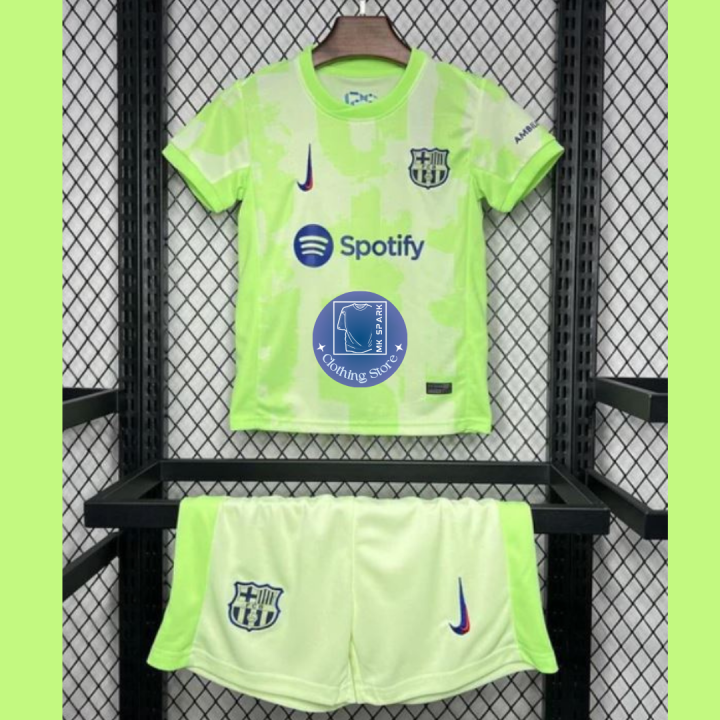 Barcelona Away Kids Football Kit 24-25 Green