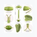 Original Jade Roller and Gua Sha Set - Jade Face Roller - Face Roller: 100% Real Natural Jade - Face Massager, Anti-AgingTool, Facial Roller for Face, Eyes, Neck Gua Sha stone type is unknown (Color may vary). 