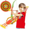 Kids Bow and Arrow Set Archery Toys with Suction Cups Arrow Target and Quiver Outdoor Toys for Toddler and Children. 
