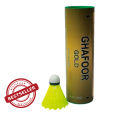 GS One | GS Ghafoor Gold | GS Tournament High Quality Nylon Shuttlecocks For Professional Badminton Indoor Game. 