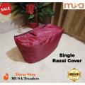 single Razai and blanket parachute storage bags in multicolor. 