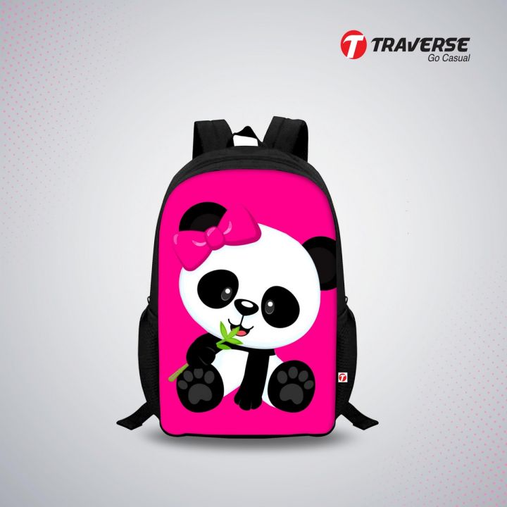 Traverse  Kids Bag- Baby Panda, Backpack for Kindergarten (KG), Pre-school classes (Code: T473KG) School Backpack For Kids / Backpack For Girls / Backpack For Boys Bags hand bag for girls bags for girls