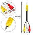 3.5MM To 3 RCA Cable Video Component AV Adapter Cable For TCL TV 3.5mm To RCA Red White And Yellow Female Video Cable TV Set. 