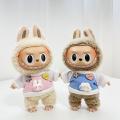 SF Labubu Clothes only] 15cm pendant blind box with cloth for couples sweater casual shirt keychain doll clothes. 