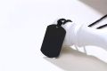 Plain Silver / Black Stainless Steel Dog Tag Chain Pendant Necklace for Men. 
