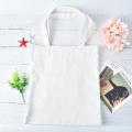 portable simple style white/black shopping cotton bag canvas tote bag for woman. 