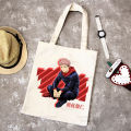 Jujutsu Kaisen Ryomen Sukuna Yuji Itadori Shopping Bag Graphic Tote Harajuku Women Canvas Shoulder Bag Female Ulzzang Eco. 