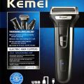 Professional KM-1407 Kemei 3 In 1 Electric Rechargeable Hair Shaver, Trimmer For Men - Black. 