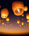 Pack of 3 / 6 / 10 Sky Lantern Flying Balloon- Air Balloon - Best Flying Balloon - Hot Air Balloon - Imported sky Lanterns for birthday party weddings anniversary wishing lanterns Multicolor. 