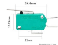 3 pcs Limit Switch Push button Switch Toggle - 16A 125-250V limit button - Lever arm small Limit switch. 