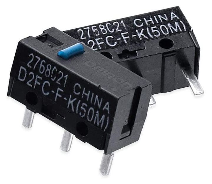 Omron D2FC-F-K (50M) Microswitch - Gaming Mouse Replacement Buttons - 50 Million Clicks - 2 Pcs