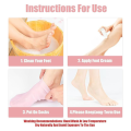 Silicone Moisturizing Heel Socks for Dry Cracked Feet Reusable Gel Foot Care Sleeves. 
