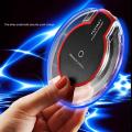 TE New Wireless Charging Dock Charger Crystal Round Charging Pad With Receiver. 