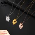 Carat Pendant Necklace Lovely Exquisite Bright Luster Feet Necklace. 