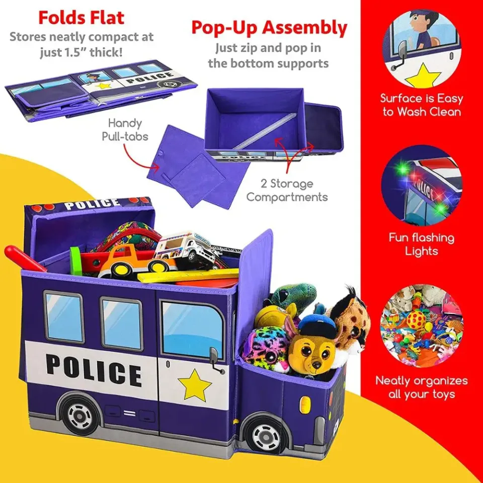 Multi-Function Cartoon Bus Shape Storage Box for Toys Kids Clothes Folding  Cartoon Car Toy Storage Basket Children Storage Bin | Daraz.pk