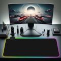 RGB Mouse Pad Non-Slip Rubber Bottom Gaming Mouse Pad LED Luminous Mouse Pad ~ size XL  800mm x 300mm x 4 mm ~ XXL  900mm x 400mm x 4mm. 