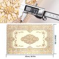 Placemats Table Mat For Dining Table Heat Resistant Plate Mat Rectangle Set Of 6 (Golden). 