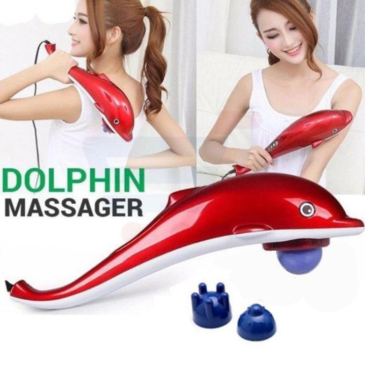 Infrared Massage Hammer - Dolphin Massager With Speed Adjusting Function Soothing Massage Dolphin Body Massager Machine Dolphin Handheld Body Massager for Pain Relief Note random color will be delivered