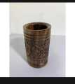 Carving Wooden Pen Jar, Flower Carved Pen Jar, Creative Pen Jar, Brush Holder Pen Holder.. 