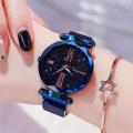 Women Magnetic Watch Starry Sky Luxury Fashion Watch Magnetic Strip - For College/Office Girls Ladies Magnet Chain Watch. 