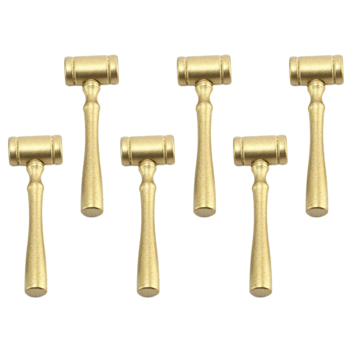 6 Pcs Children's Toy Hammer Gavel Plaything Wooden Court Judge Auction Decorate Inflatable Role