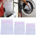3 Size Zippered Mesh Laundry Wash Bags Foldable Lingerie Bra Socks Underwear Washing Machine Clothes Net. 