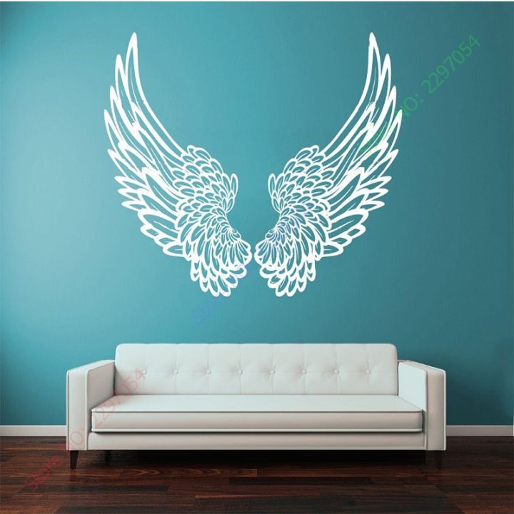 New Wall Vinyl Sticker Wall Decal Big Wings Angel God Guardian Bird ...