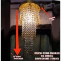 Fancy Crystal Glass chandelier Fanoos for ceiling bedroom drawing room. 