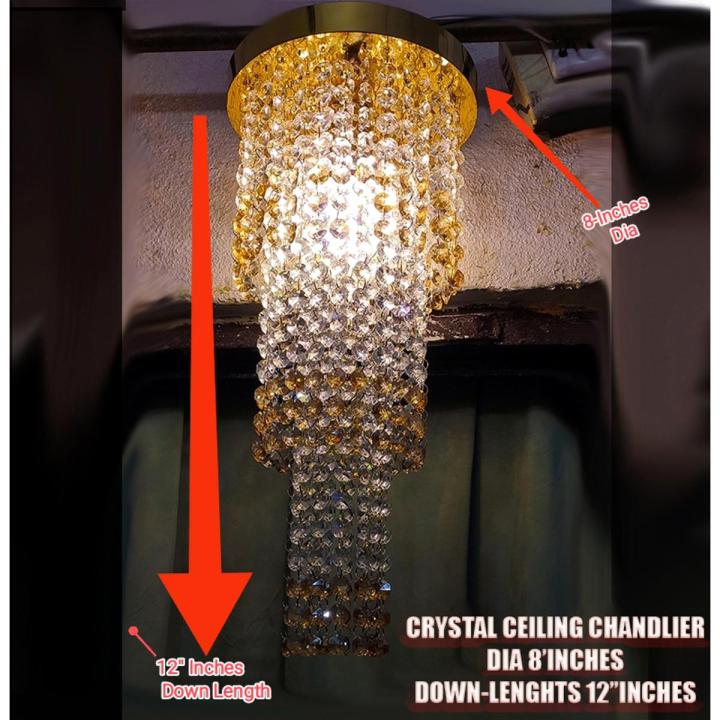 Fancy Crystal Glass chandelier Fanoos for ceiling bedroom drawing room