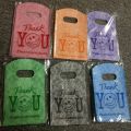 9*15cm New Fashion Wholesale 50pcs/lot THANK YOU Mini Plastic Gift Bags Small Candy/Jewelry Packaging Bag With Handles. 