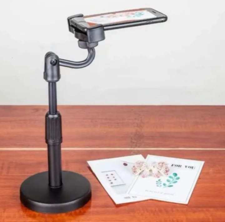 TikTok%20Tripod%20Stand%20Mobile%20Holder%20%7C%20Tabletop%20Stand%20for%20Videos,%20Drawing%20&%20Cooking%20%7C%20Plokama%20DT-80%20Premium%20Lifting%20Bracket%20-%20Image%202