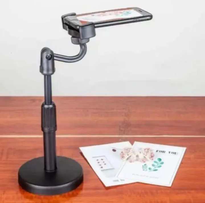 TikTok%20Tripod%20Stand%20Mobile%20Holder%20%7C%20Tabletop%20Stand%20for%20Videos,%20Drawing%20&%20Cooking%20%7C%20Plokama%20DT-80%20Premium%20Lifting%20Bracket%20-%20Image%202