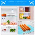 Multicolor Waterproof Kitchen Mats - Food-Grade Silicone Fridge Shelf Liners - Non-Slip, Washable, Roll for Storage Organization. 