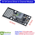 5V 5A Servo Driver Step Down Module MP2482 6 Channel Servo Power Control Board Compatible with Arduino & Raspberry Pi by Electrica. 