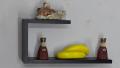 1 PIECE WALL HANGING SHELF HOOK STYLE BLACK. 