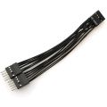JAERBEE Motherboard Audio HD Extension Cable 9Pin 1 Female to 2 Male Y Splitter Cable Black for PC DIY 10cm. 