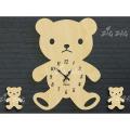 Teddy Bear Clock, Nursery Teddy Bear Clock, Children's Room Wall Clock, Kid's Room Teddy Bear Clock. 