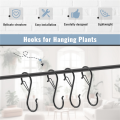 12PCS S Hooks for Hanging for Kitchen Utensil and Closet Rod - Black. 