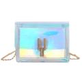 Women Laser Holographic Shoulder Bag Messenger PVC Chain Crossbody Handbags. 
