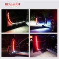 Universal Car Door Opening Warning Lights LED Dynamic Car Door Warning Light Strip 1.2M Waterproof Interior Atmosphere Lights 2 Pcs. 