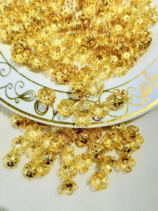 100/150%20pcs%209.5,%205mm,%204mm%20Golden%20Metal%20Bead%20Caps%20for%20Jewellery%20Making,%20DIY%20Tussles,%20Crafting%20-%20Image%207
