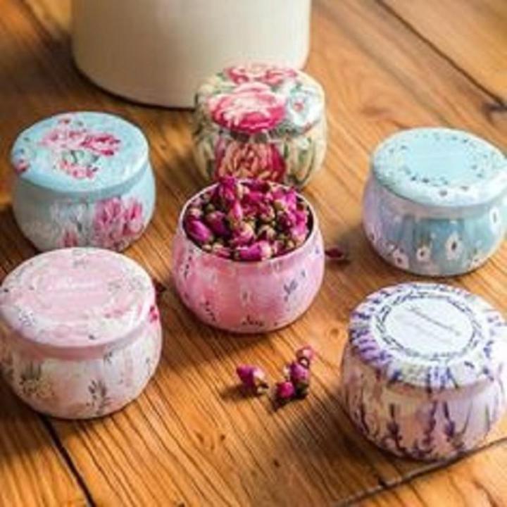 Lovely Mini Tin Box Gift Jewelry Tin Box Cookie Candy Tea Storage Round