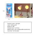 【HOT】 LED Book Light Reading Night Lights Cute Mini Table Lamp 360 Degree Rotatable Student Eye Protection Clip-On Reading Lamp. 