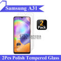 2 Pcs Samsung A31 Tempered Glass Screen Protector Premium High Quality Polish Glass For Samsung A31. 