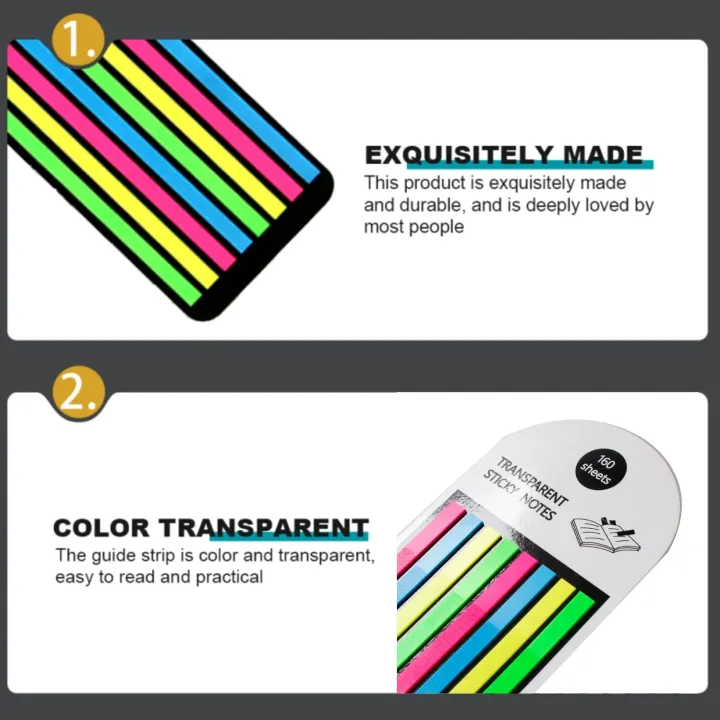 lifestyle%20Transparent%20Long%20Page%20Neon%20Highlighter%20Strips%20Sticky%20Index%20Tabs%20Multicolor%20160%20Sheets%20-%20Image%202